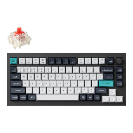 Keychron Q1 Max RGB Wireless Custom Mechanical Keyboard Gateron Red Switches Black Q1M-M1