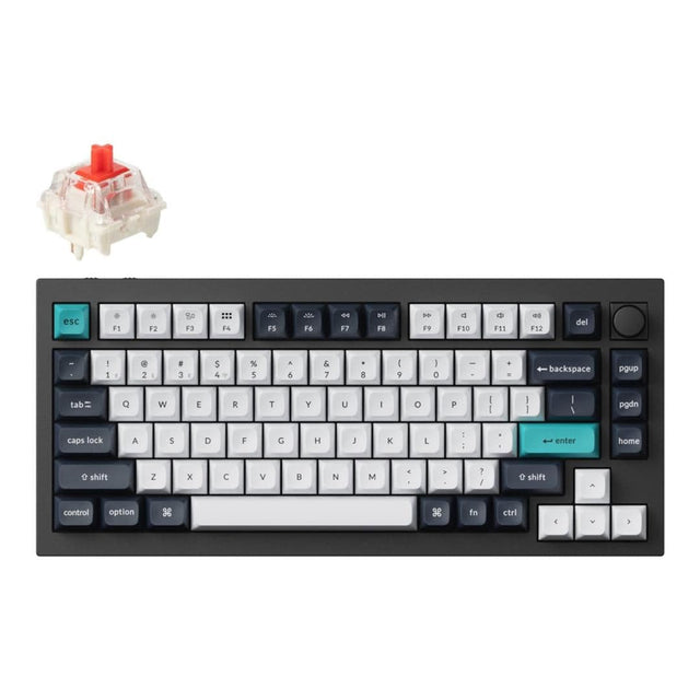 Keychron Q1 Max RGB Wireless Custom Mechanical Keyboard Gateron Red Switches Black Q1M-M1