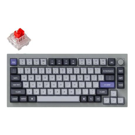 Keychron Q1 Pro K RGB Wireless Keyboard Grey with Red Switches Q1P-N1