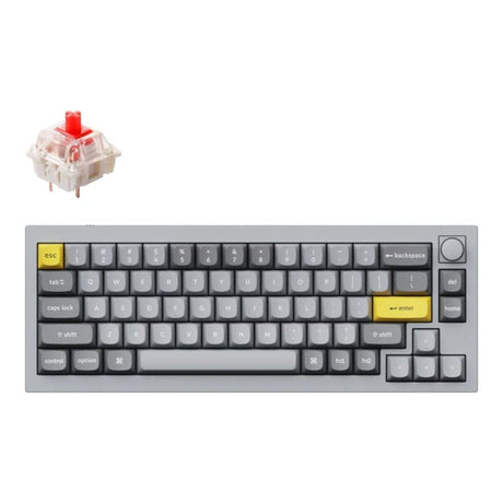 Keychron Q2 RGB Wired Keyboard Grey with Red G Pro Switches
