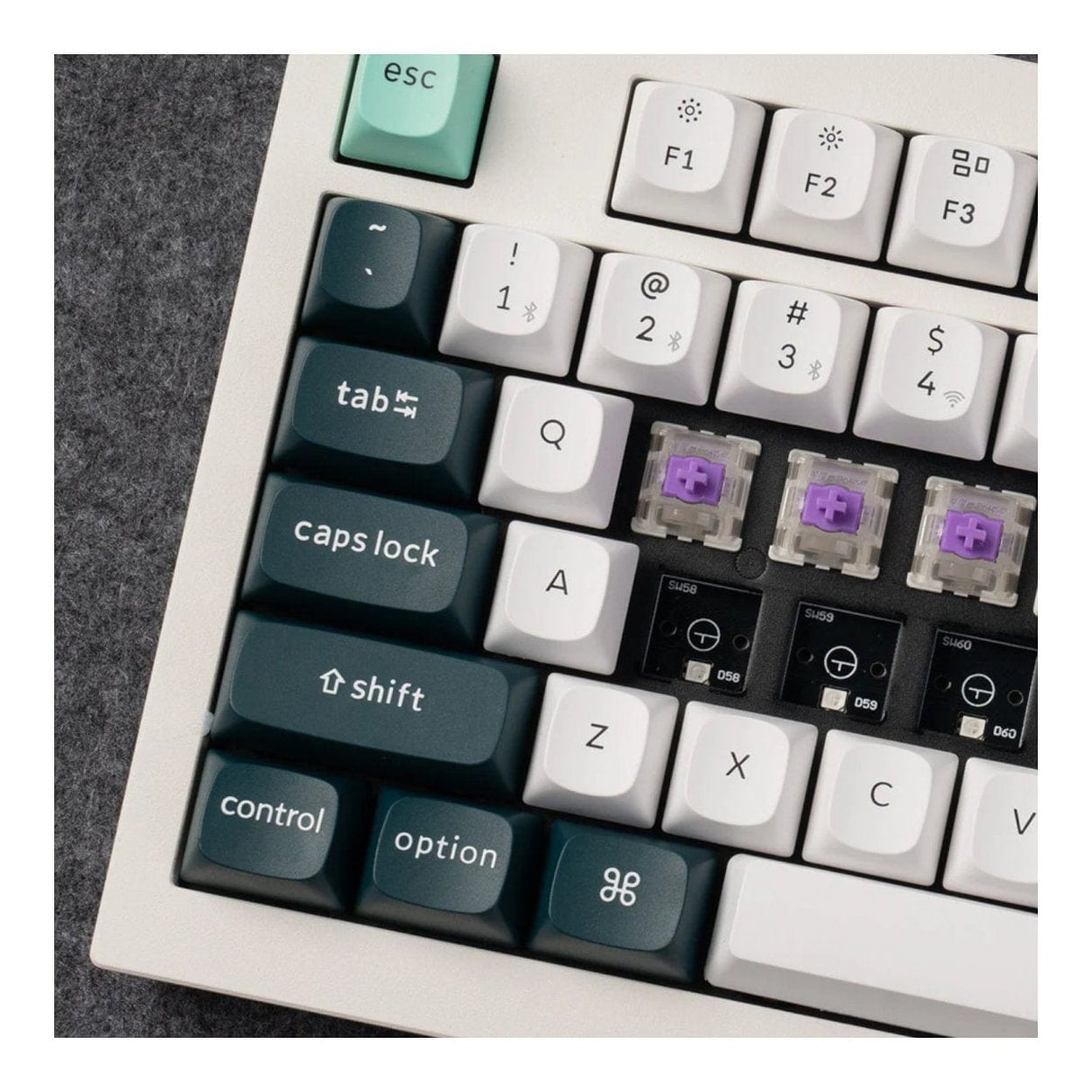 Keychron Q3 HE QMK Wireless Custom Mechanical Keyboard Shell White Q3H-P1