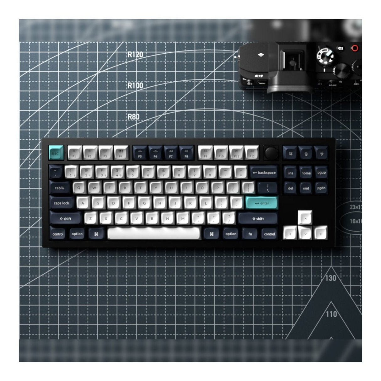 Keychron Q3 Max QMK/VIA Wireless Custom Mechanical Keyboard Carbon Black Q3M-M4