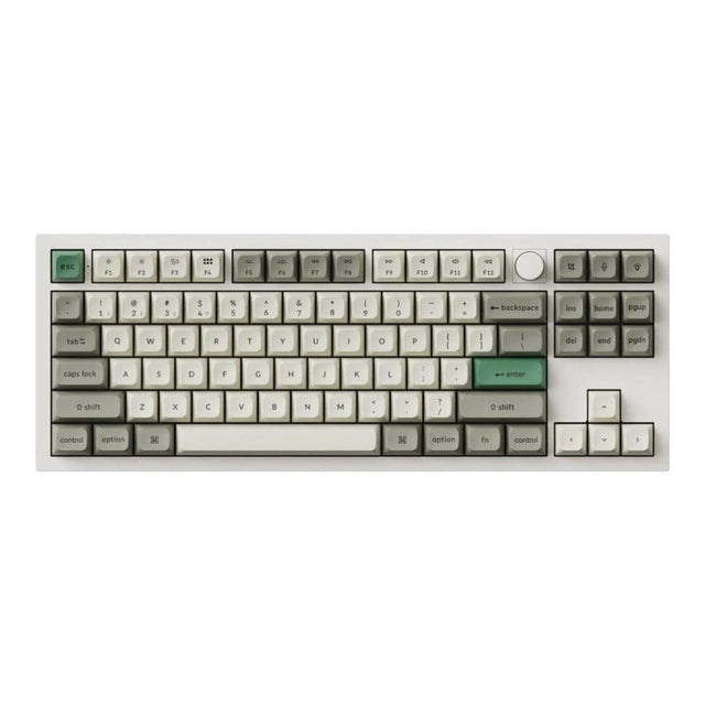 KeyChron Q3 Max QMK/VIA Wireless Custom Mechanical Keyboard - Shell White Q3M-P1
