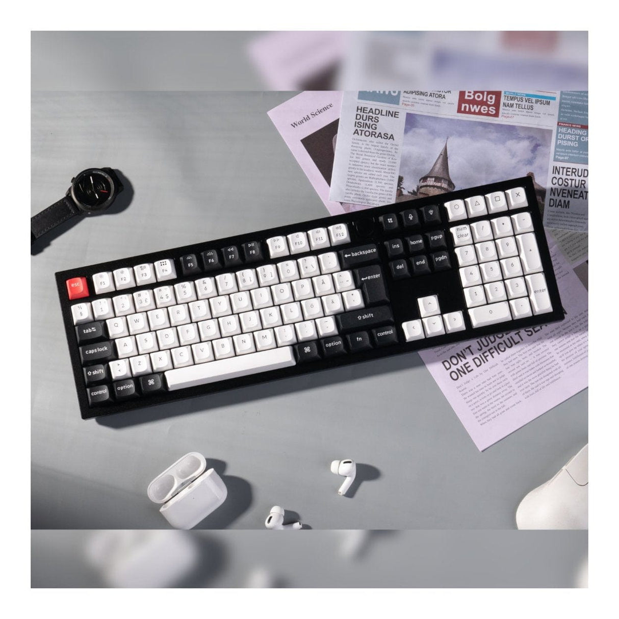 Keychron Q6 HE QMK Full-size Wireless Custom Mechanical Keyboard Carbon Black Q6H-M1