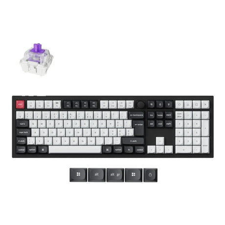 Keychron Q6 HE QMK Full-size Wireless Custom Mechanical Keyboard Carbon Black Q6H-M1
