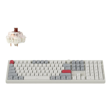 Keychron Q6 Max QMK/VIA Wireless Custom Mechanical Keyboard White Q6M-P1S