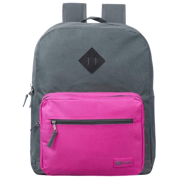 Quest Colourtime Notebook Backpack Grey Pink QT-1036-GRPK
