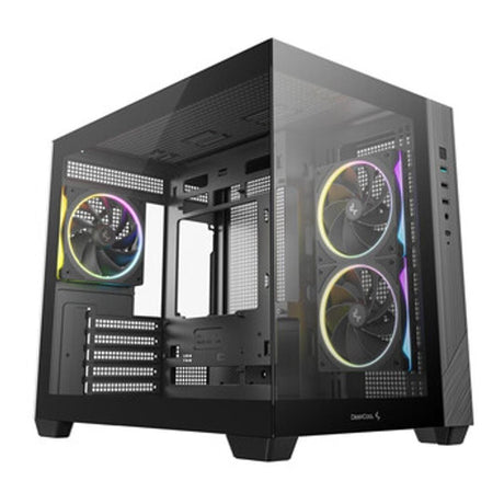 DeepCool CG330 3F Panoramic Dual-Chamber Micro-ATX Gaming PC Case R-CG330-BKNGM3-G
