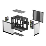 DeepCool CG330 3F Panoramic Dual-Chamber Micro-ATX Gaming PC Case R-CG330-BKNGM3-G