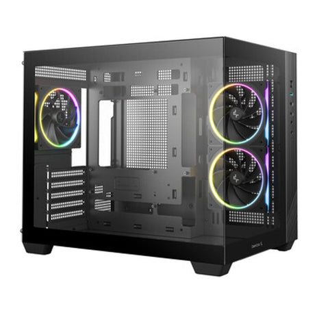 DeepCool CG330 3F Panoramic Dual-Chamber Micro-ATX Gaming PC Case R-CG330-BKNGM3-G