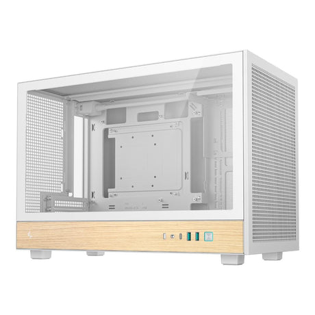 DeepCool CH260 Wood Micro-ATX Gaming PC Case White R-CH260-WHNWM0-G-1