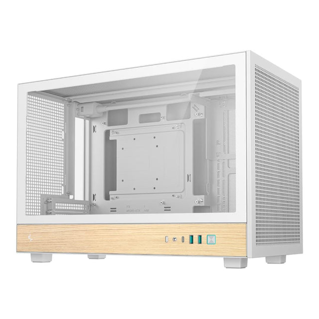 DeepCool CH260 Wood Micro-ATX Gaming PC Case White R-CH260-WHNWM0-G-1