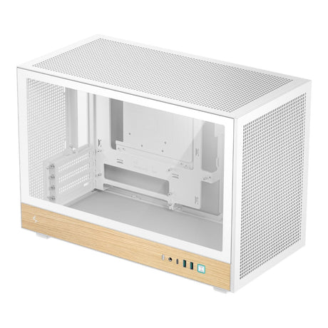DeepCool CH260 Wood Micro-ATX Gaming PC Case White R-CH260-WHNWM0-G-1