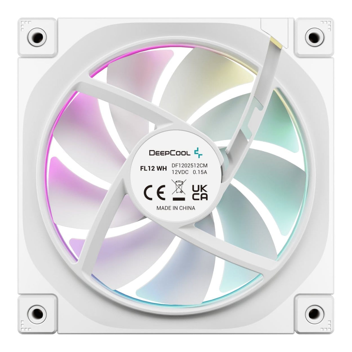 DeepCool FL12 SE 120mm ARGB Case Fan White 3-pack R-FL12SE-WHAPN3-G