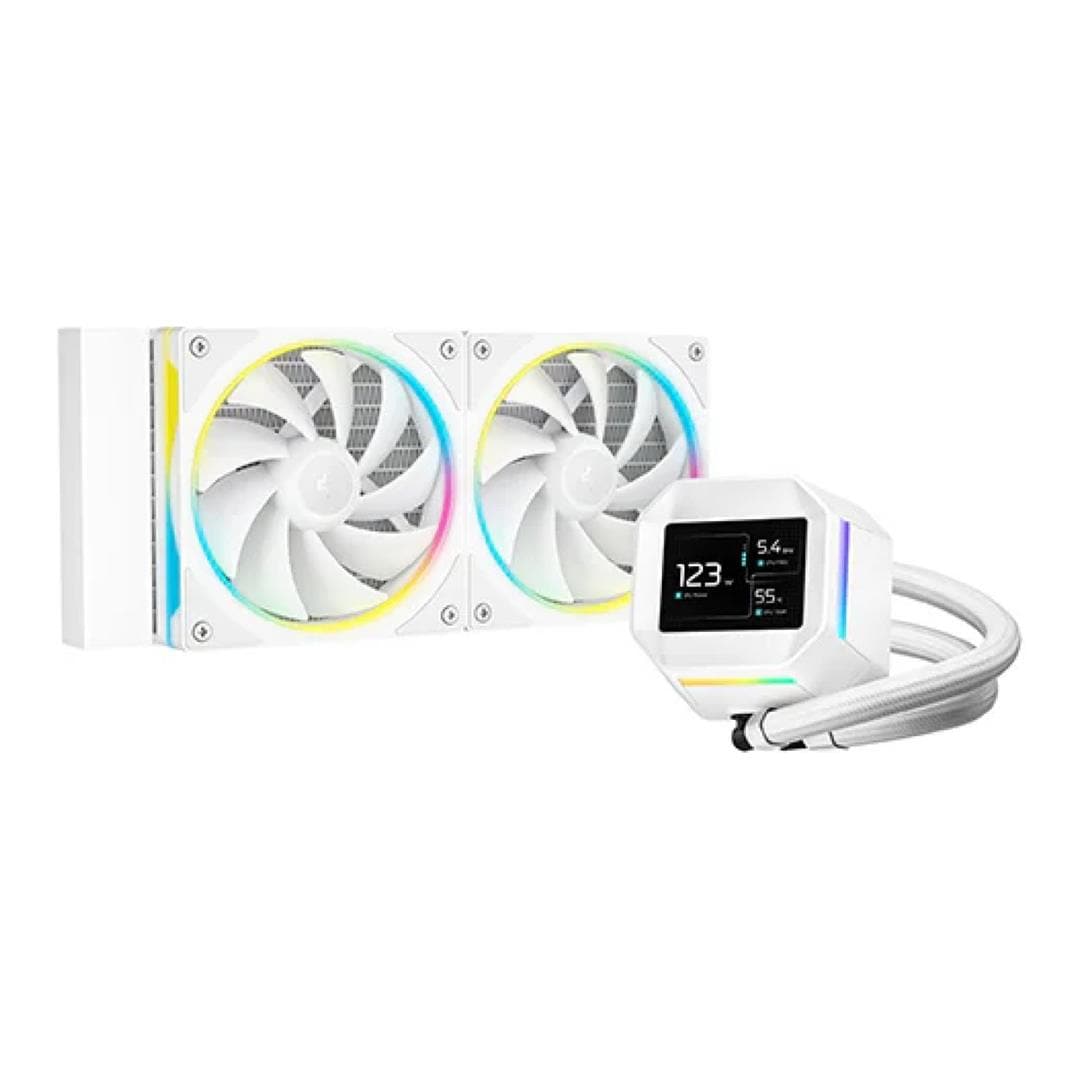 DeepCool LM240 ARGB 240mm AiO CPU Liquid Cooler White R-LM240-WHDMMC-1