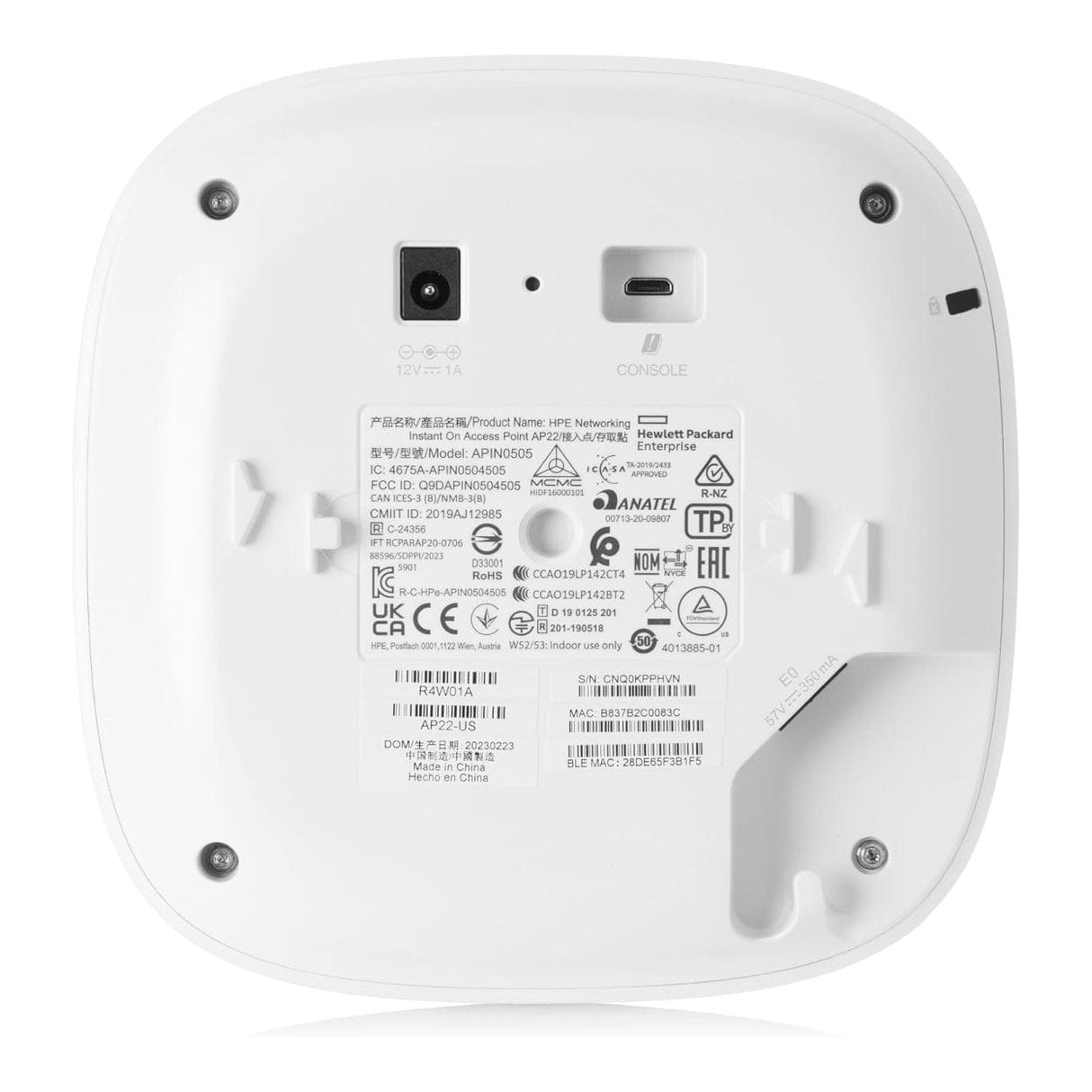 HPE Networking Instant On Access Point AP22 RW R4W02A