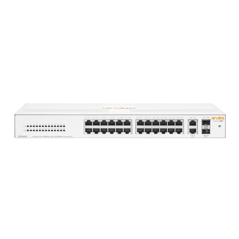 HPE Aruba Instant On 1430 28-port Unmanaged L2 Gigabit Ethernet Switch White R8R50A