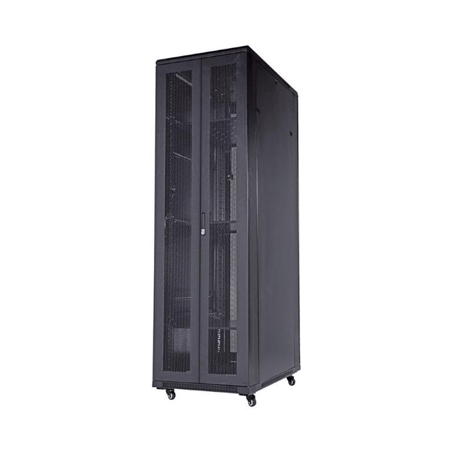 LinkQnet 42U 600x1000mm 4 Fans 3 Shelves Double Door Cabinet RCK-SH-05J-42U-600DD