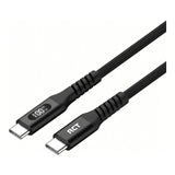 RCT 2m 100W USB-C to USB-C LED Display Sync and Charge Braided Cable RCT USBC 2M