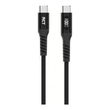 RCT 2m 100W USB-C to USB-C LED Display Sync and Charge Braided Cable RCT USBC 2M