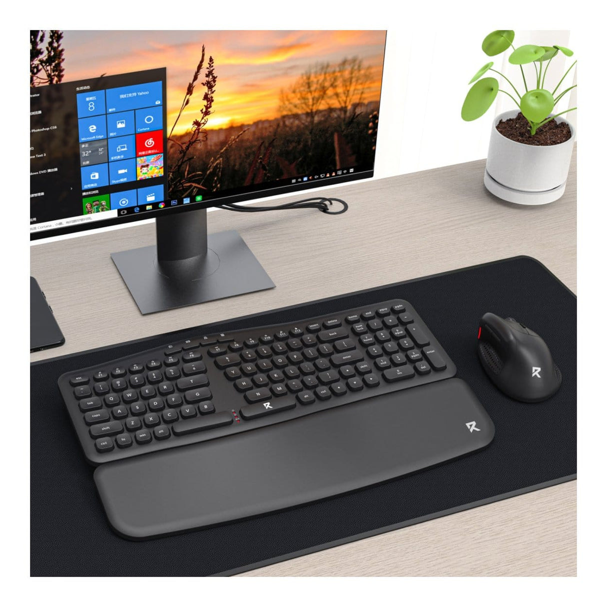 Redragon BS7161 2.4G Wireless Keyboard and Mouse Combo Black RD-BS-7162MAX