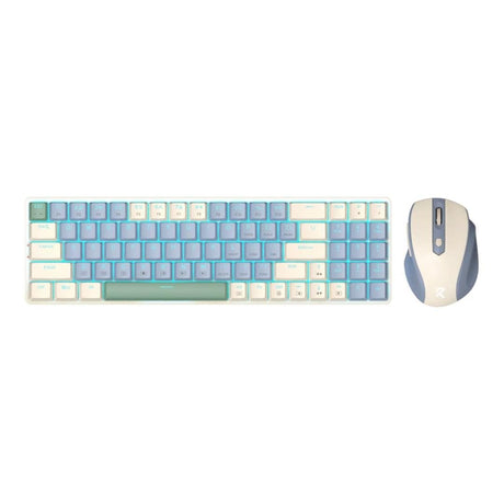 Redragon BS8772 Wireless Keyboard and Mouse Combo Cream Blue RD-BS-8772CB