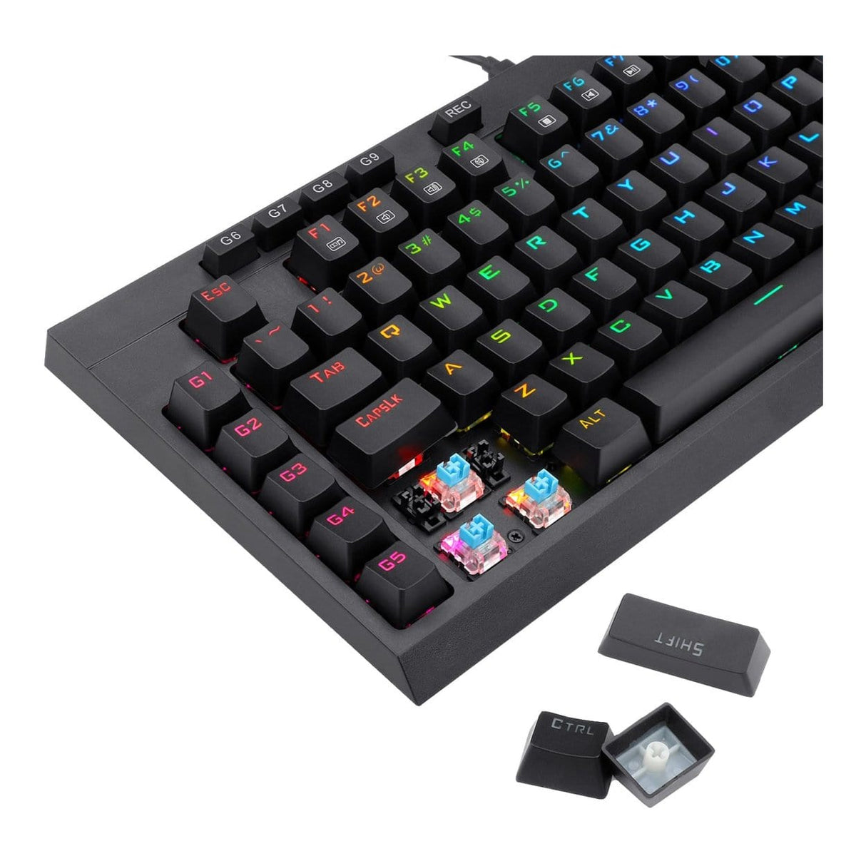 Redragon K588 RGB Pro Broadsword TKL Mechanical Wired Gaming Keyboard Black RD-K588RGB