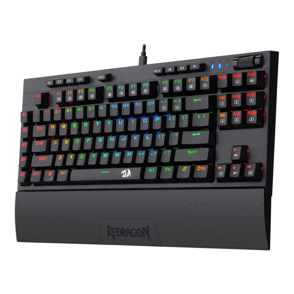 Redragon K588 RGB Pro Broadsword TKL Mechanical Wired Gaming Keyboard Black RD-K588RGB