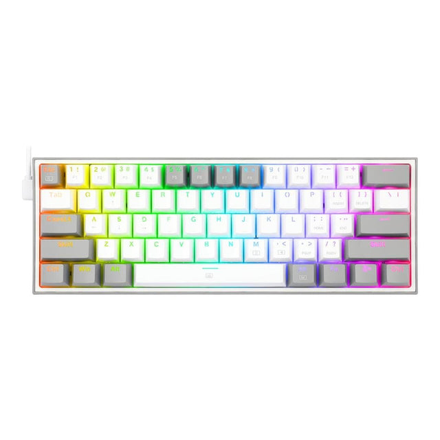 Redragon K617 FIZZ 60 Wired RGB Gaming Keyboard White and Grey RD-K617-RGB-WG