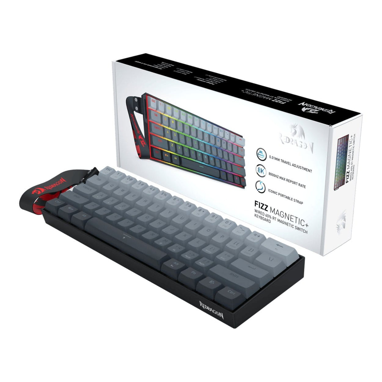 Redragon FIZZ Magnetic Wired Gaming Keyboard RD-K617GGB-RGB-MP