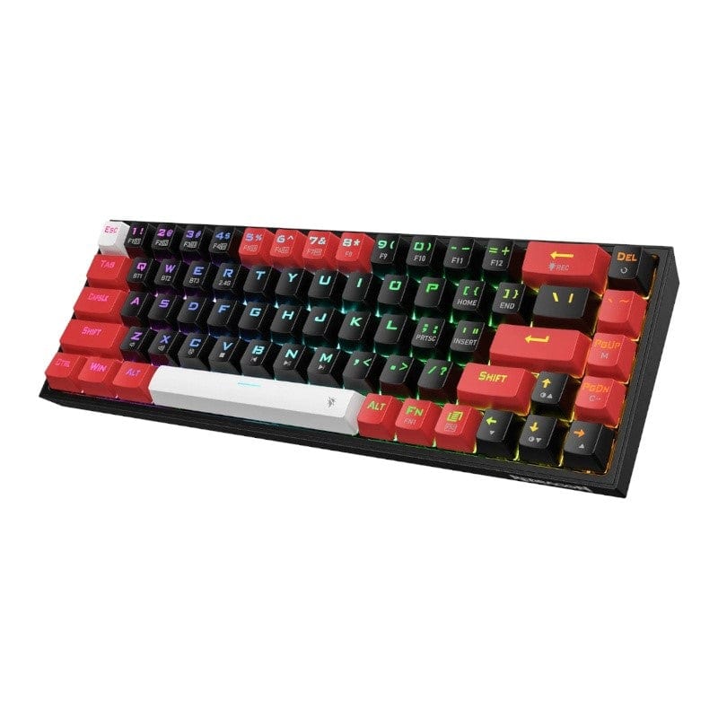 Redragon Castor Pro RGB 65 Red Switch Wireless Gaming Keyboard - Black Red RD-K631RGB-PRO-BRW
