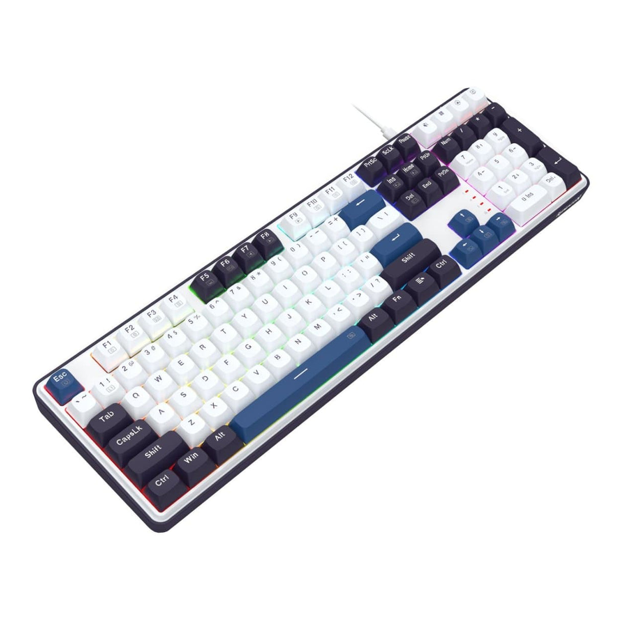 Redragon K689 Wyvern RGB Wired Mechanical Keyboard - White Black RD-K689WBB-RGB