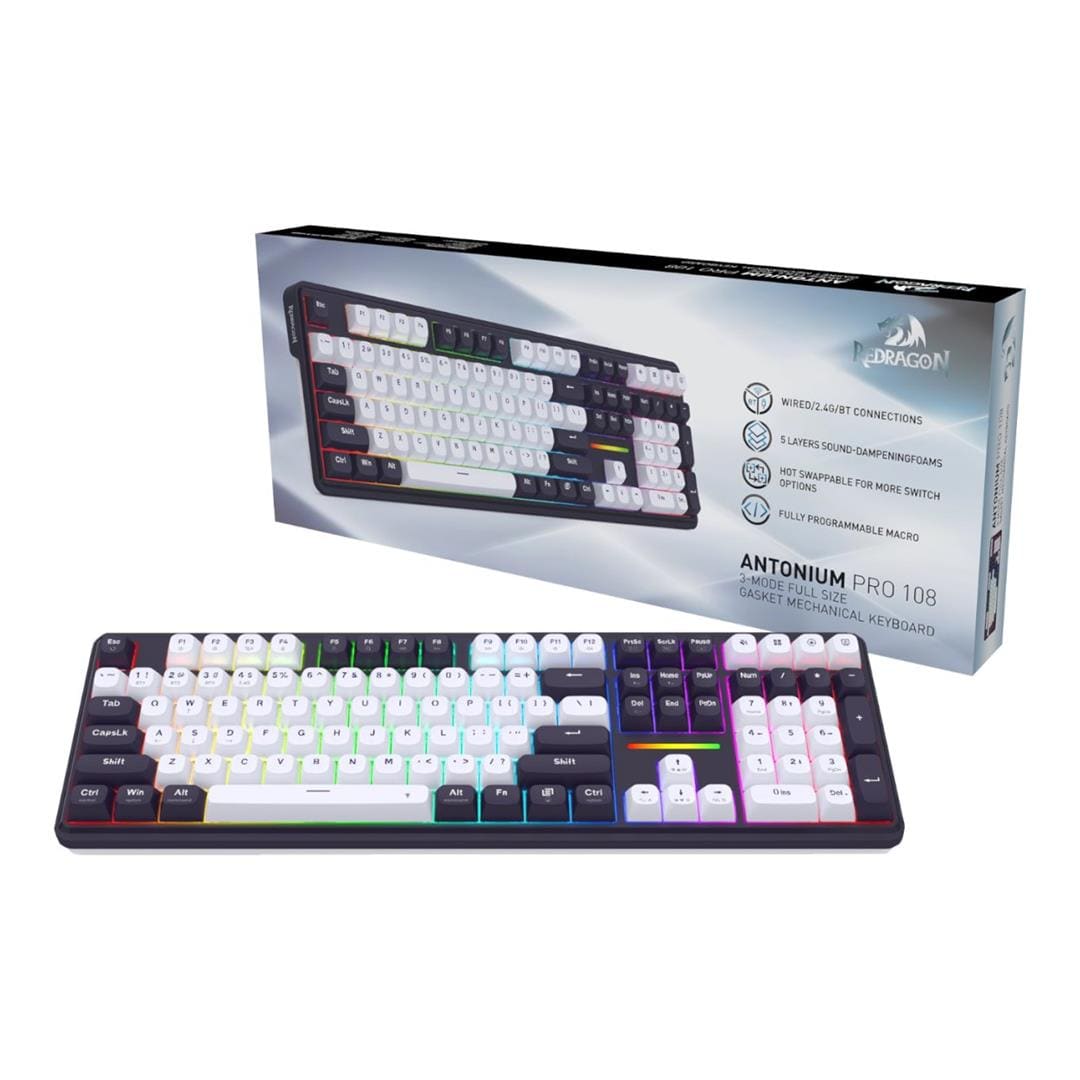 Redragon K745 Pro ANTONIUM Full-size Mechanical Gaming Keyboard RD-K745WB-RGB-PRO
