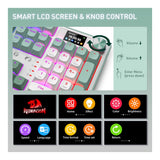 Redragon K761 Pro Full-size RGB Wireless Mechanical Gaming Keyboard White and Green RD-K761WG-RGB-PRO