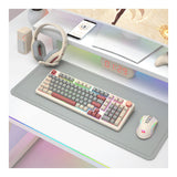 Redragon EISA 100 Retro RGB Wireless Keyboard - Cream Grey RD-K768WGR-WL