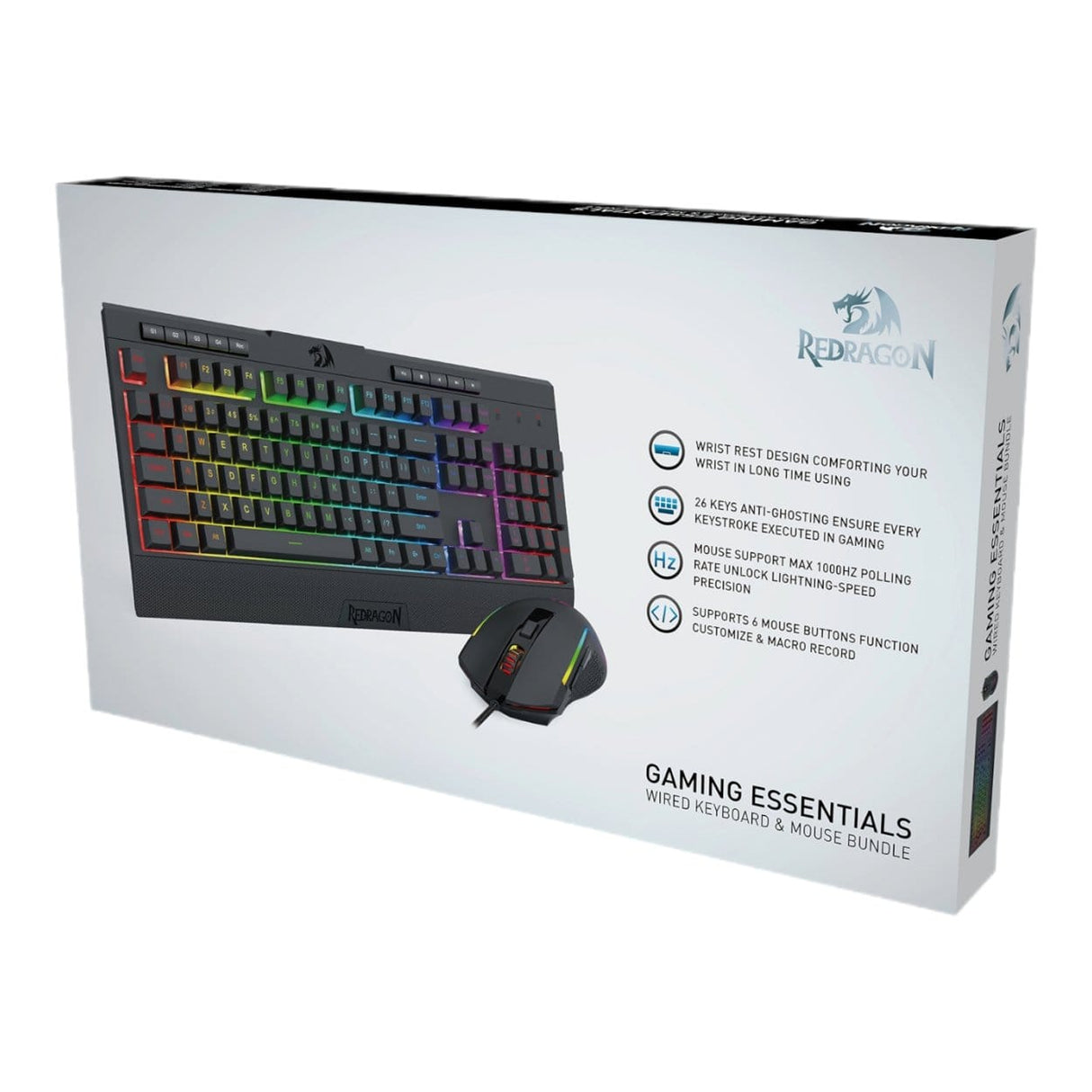 Redragon S136 Gaming Keyboard and Mouse Combo - Black RD-S151