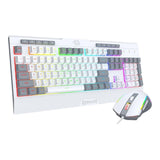 Redragon S151 Wired RGB Gaming Keyboard & Mouse Combo - White and Grey RD-S151W