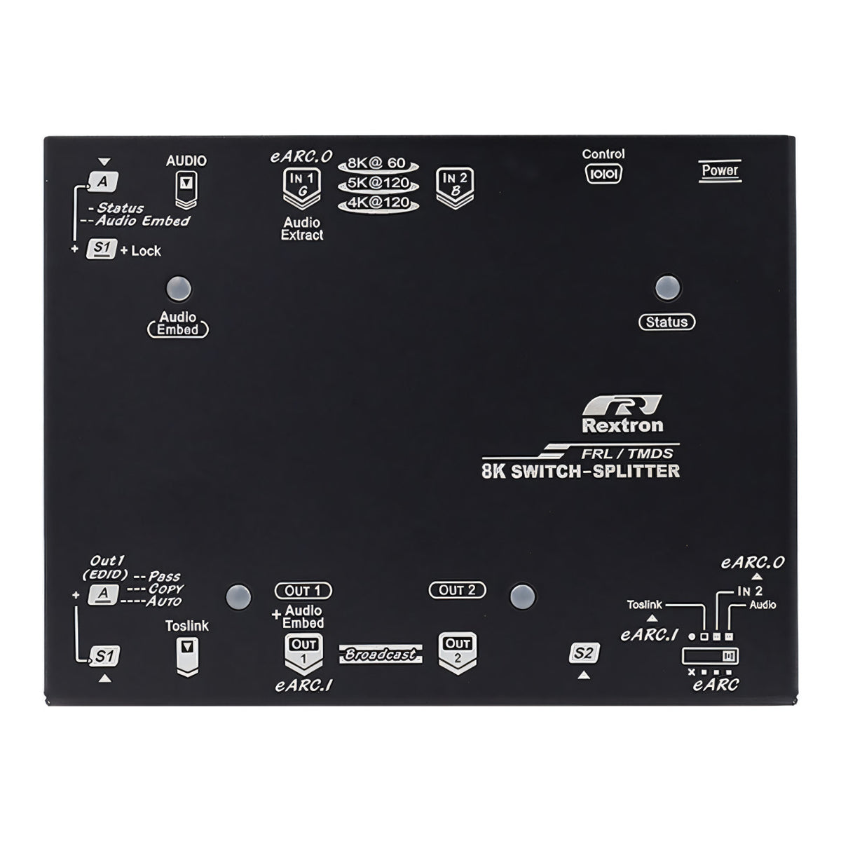 Rextron HDMI 2.1 8K Video Switch Splitter REX-VKSM-8K212-G