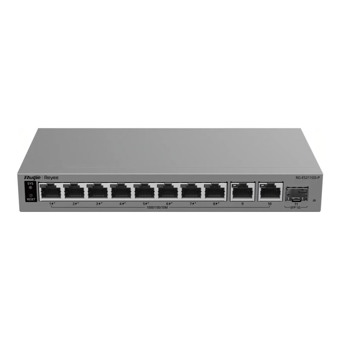 Reyee 10-Port L2 Gigabit 1-Port SFP PoE Smart Cloud Managed Switch RG-ES211GS-P