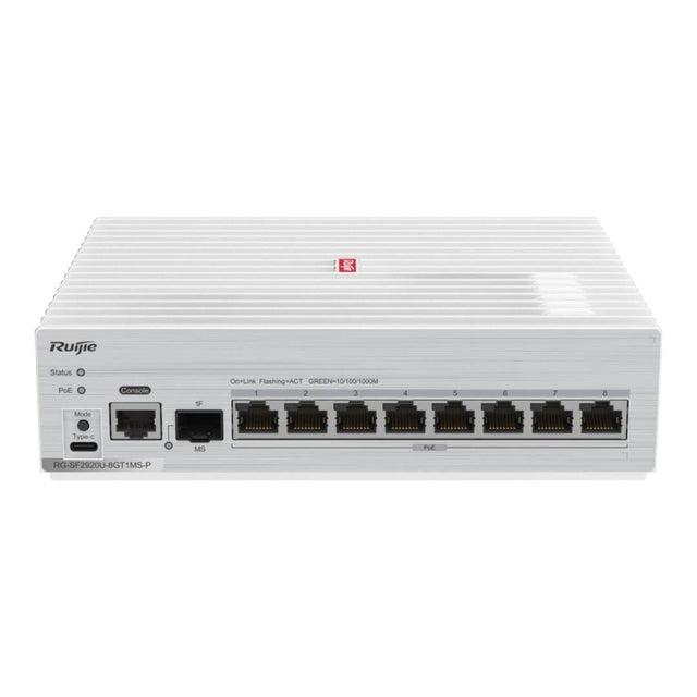 Ruijie Networks RG-SF2920U-8GT1MS-P 8-port GE 1 x 2.5G Uplink Optical Port All-Optical PoE Switch