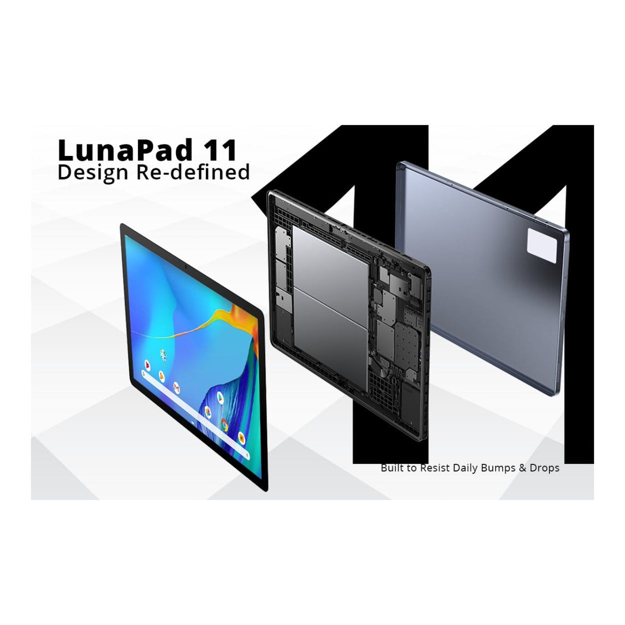 Rizzen LunaPad 11 10.1-inch HD Tablet - Unisoc T606 64GB EMCP 4GB RAM Wi-Fi LTE Android 15