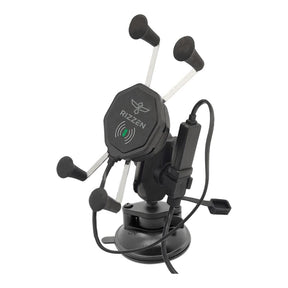 Rizzen X-Grip Wireless Phone Charger with USB Arm RIZZ-XGC-SC-B9-BTB