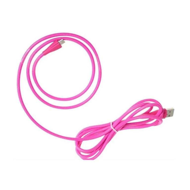 Rocka Fashion Series 1.8m USB to Micro USB Charge and Data Cable Pink RK-20008-MX