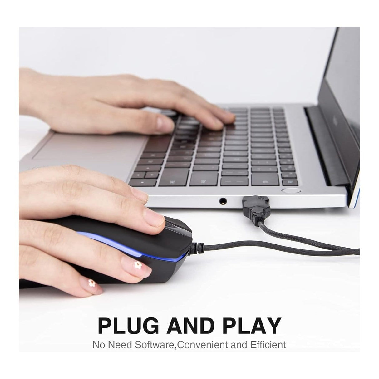 RII RM105 RGB Wired Mouse Black