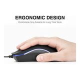 RII RM105 RGB Wired Mouse Black