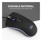 RII RM105 RGB Wired Mouse Black