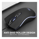 RII RM105 RGB Wired Mouse Black