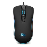 RII RM105 RGB Wired Mouse Black
