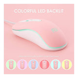 RII RM105 RGB Wired Mouse Pink