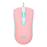 RII RM105 RGB Wired Mouse Pink